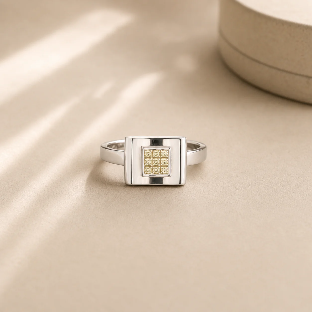 Solene Square Halo Ring - Image 2