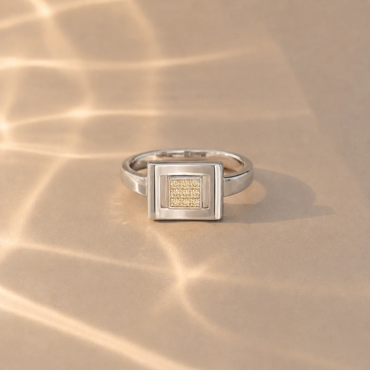 Solene Square Halo Ring - Image 3