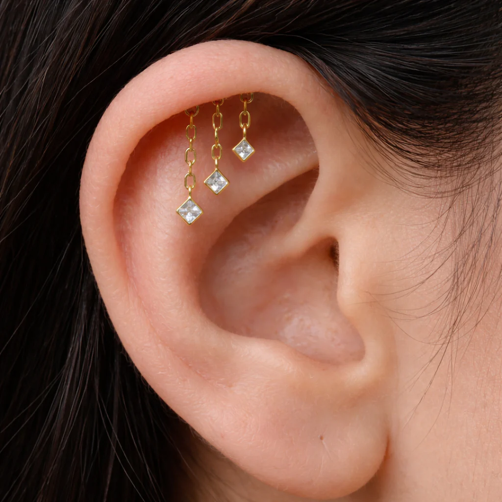Square Hanging Studs