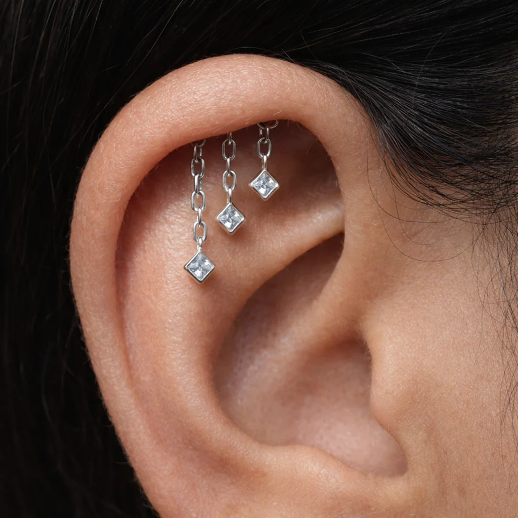 Square Hanging Studs - Image 3