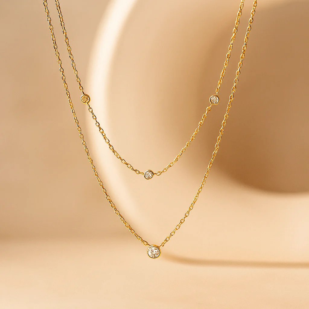 Stacked Diamond Essential Necklace