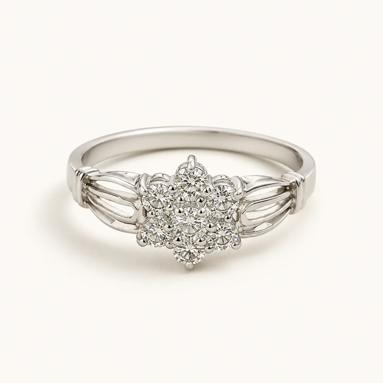 Starlight Cluster CZ Ring