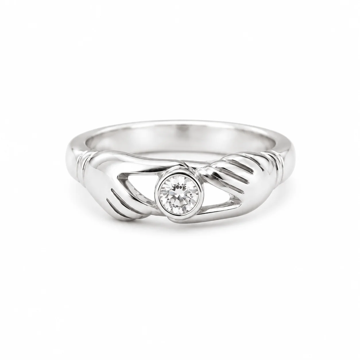 Sterling Silver Claddagh Inspired Ring - Image 2