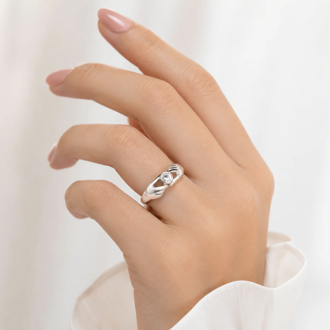 Sterling Silver Claddagh Inspired Ring - Image 4