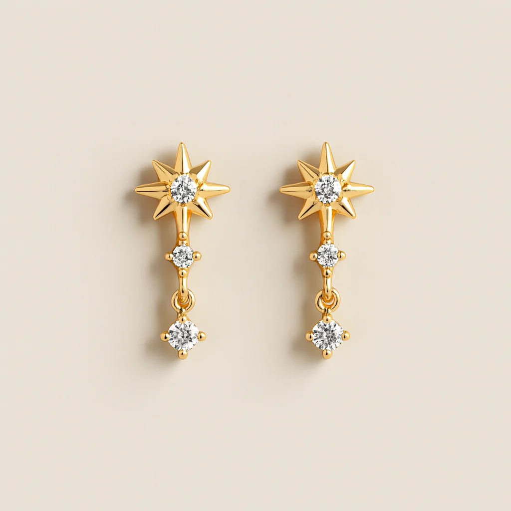 Sun Drop Diamond Stud - Image 3