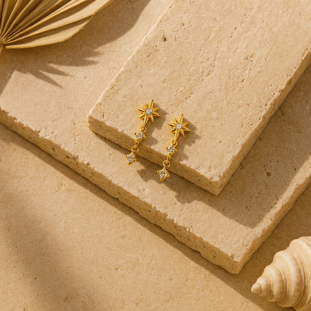 Sun Drop Diamond Stud - Image 4