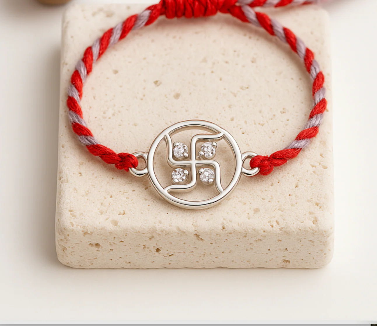 Swastik Diamond Rakhi - Image 8