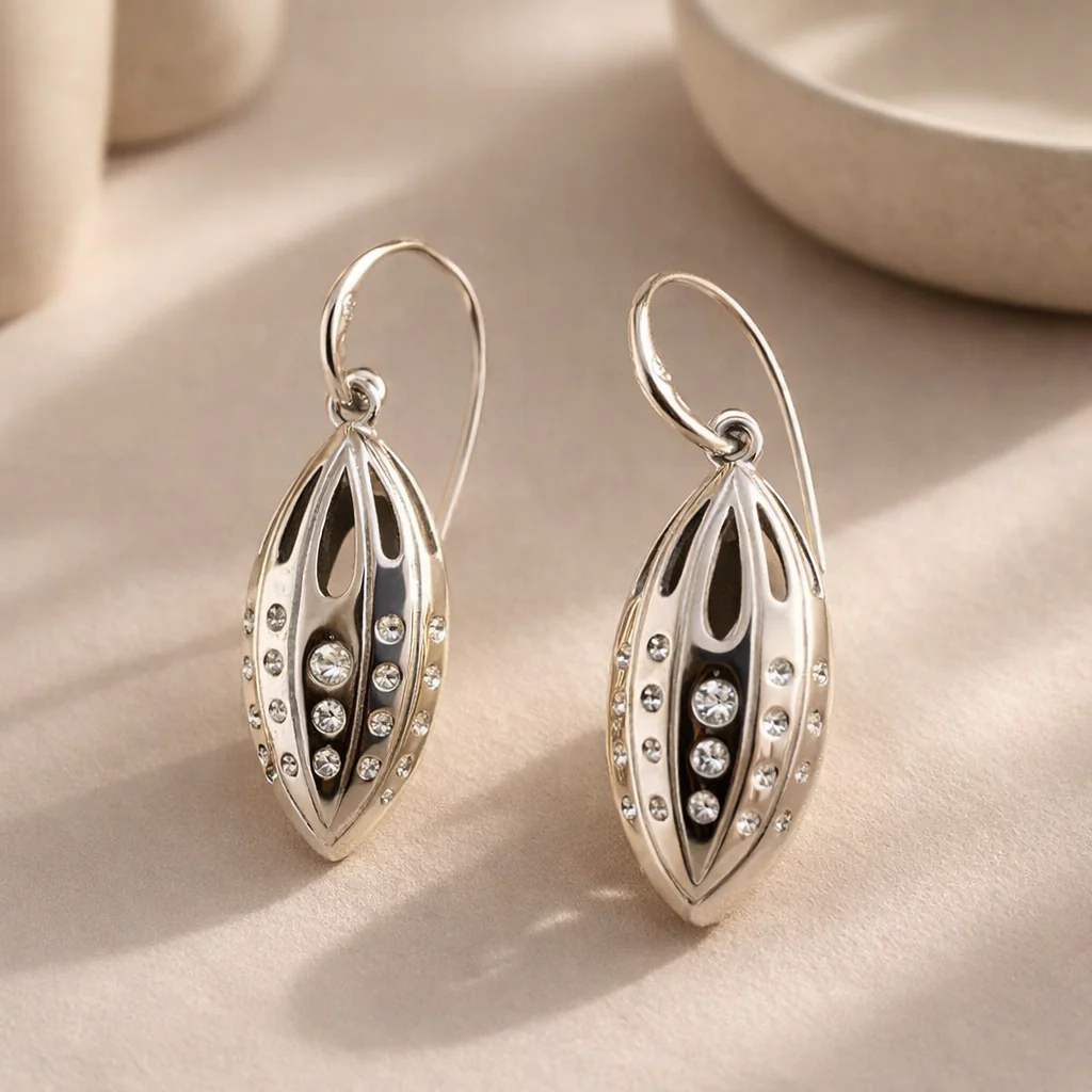 Teardrop Frame Earrings - Image 2