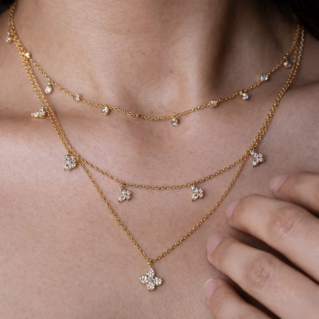 Tilted Butterfly Necklace