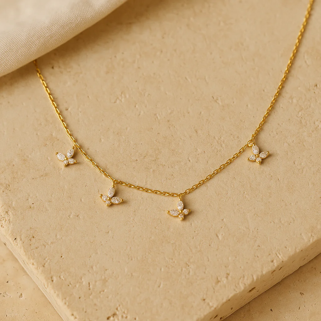 Tilted Butterfly Necklace - Image 4