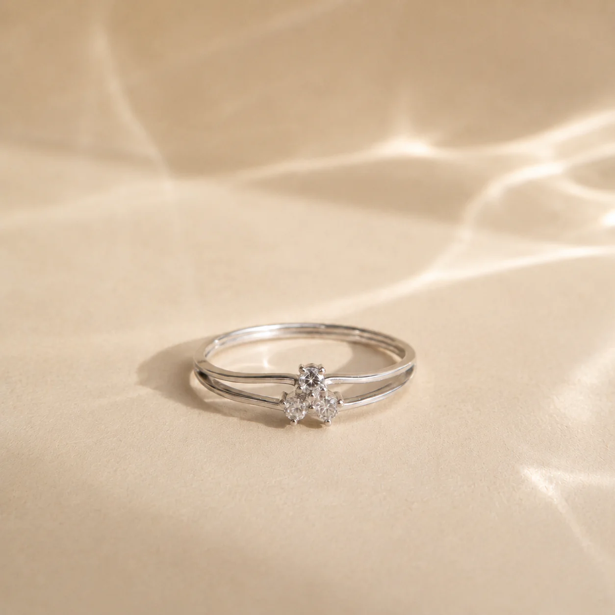 Trinity Bloom CZ Ring - Image 3