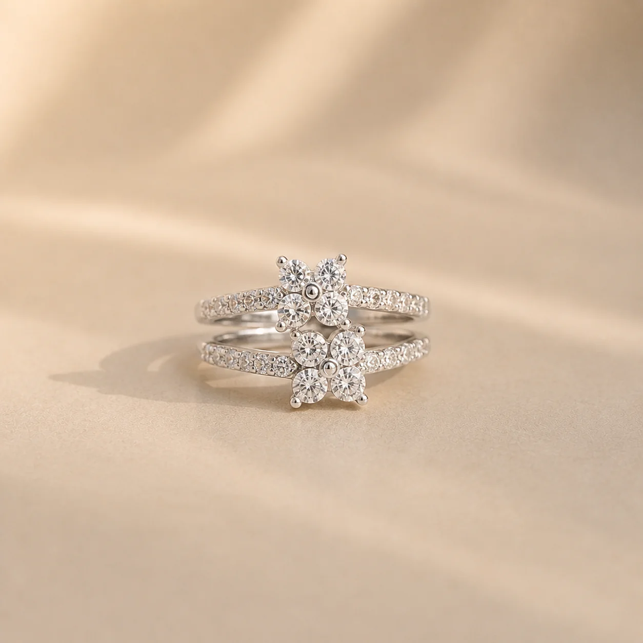 Twin Blossom Spark Ring - Image 3