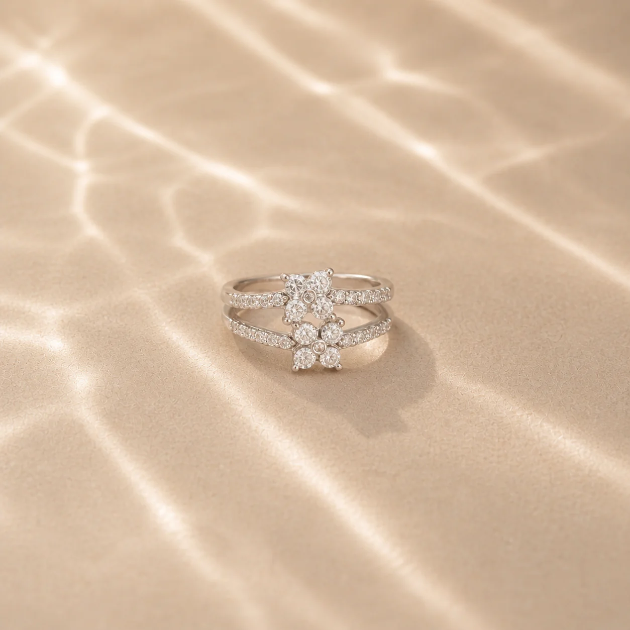 Twin Blossom Spark Ring - Image 4