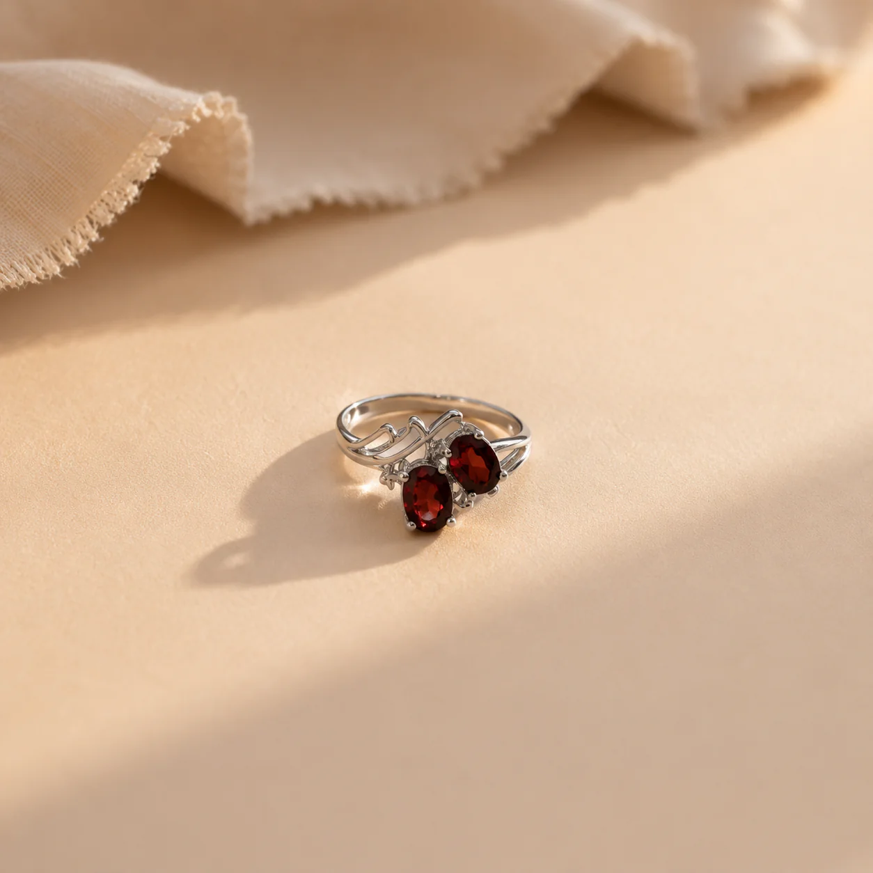 Twin Flame Garnet Ring - Image 2