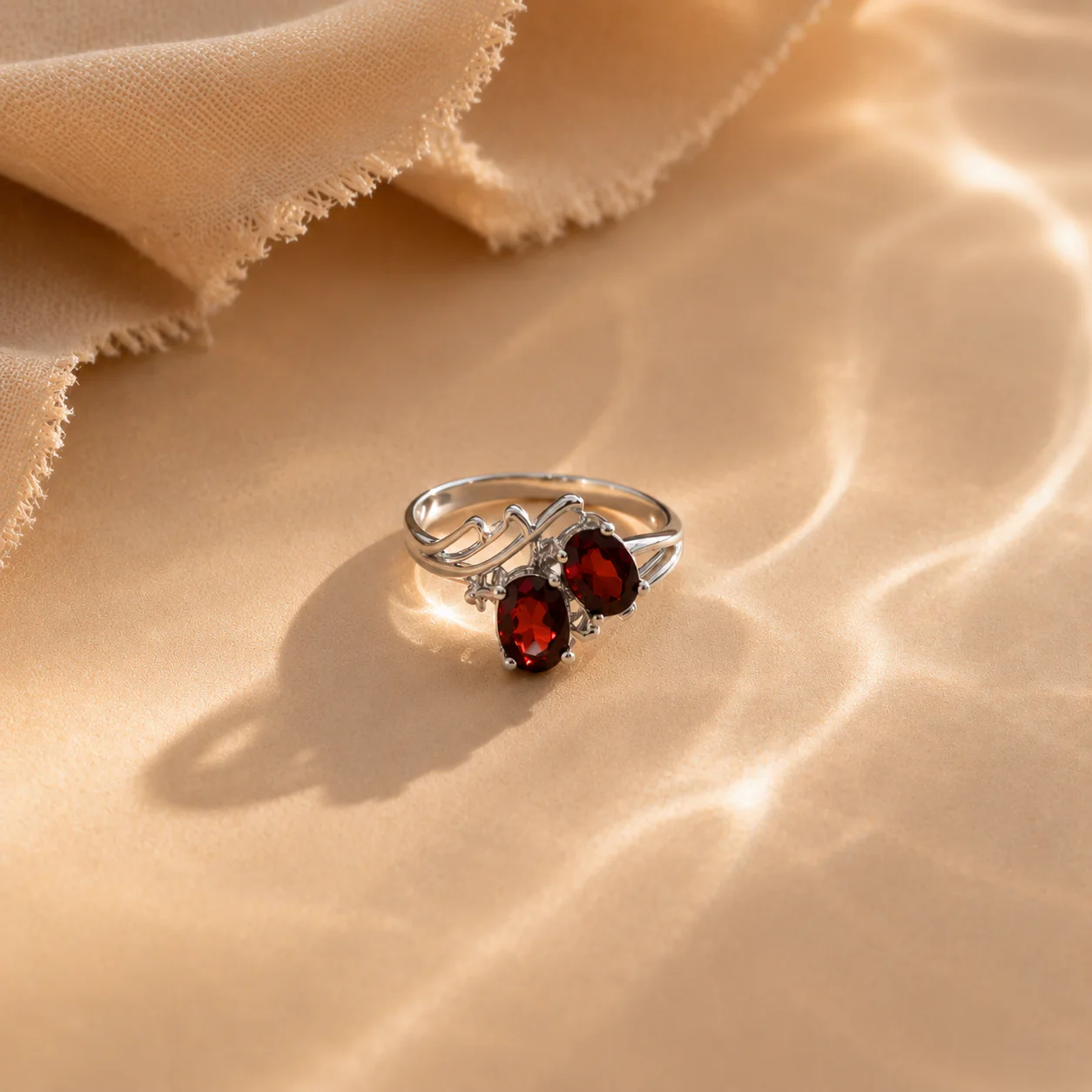 Twin Flame Garnet Ring - Image 3