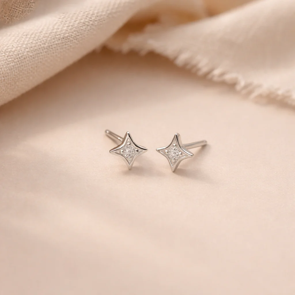 Twinkle Diamond Studs - Image 4