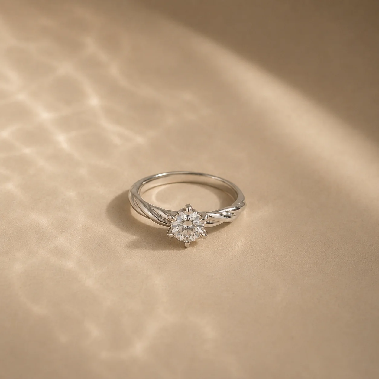 Twisted Promise Solitaire Ring - Image 2