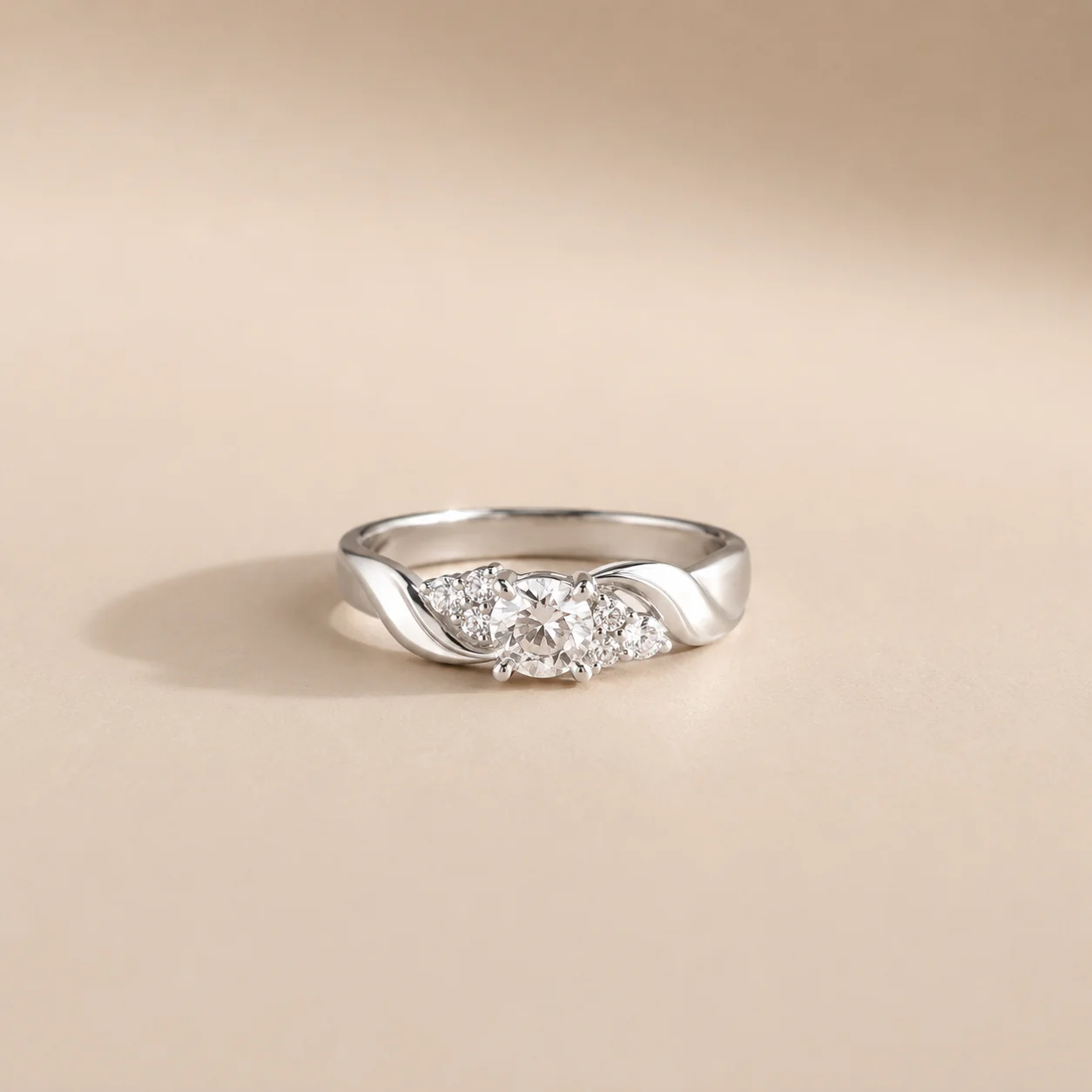 Twisted Radiance Solitaire Ring