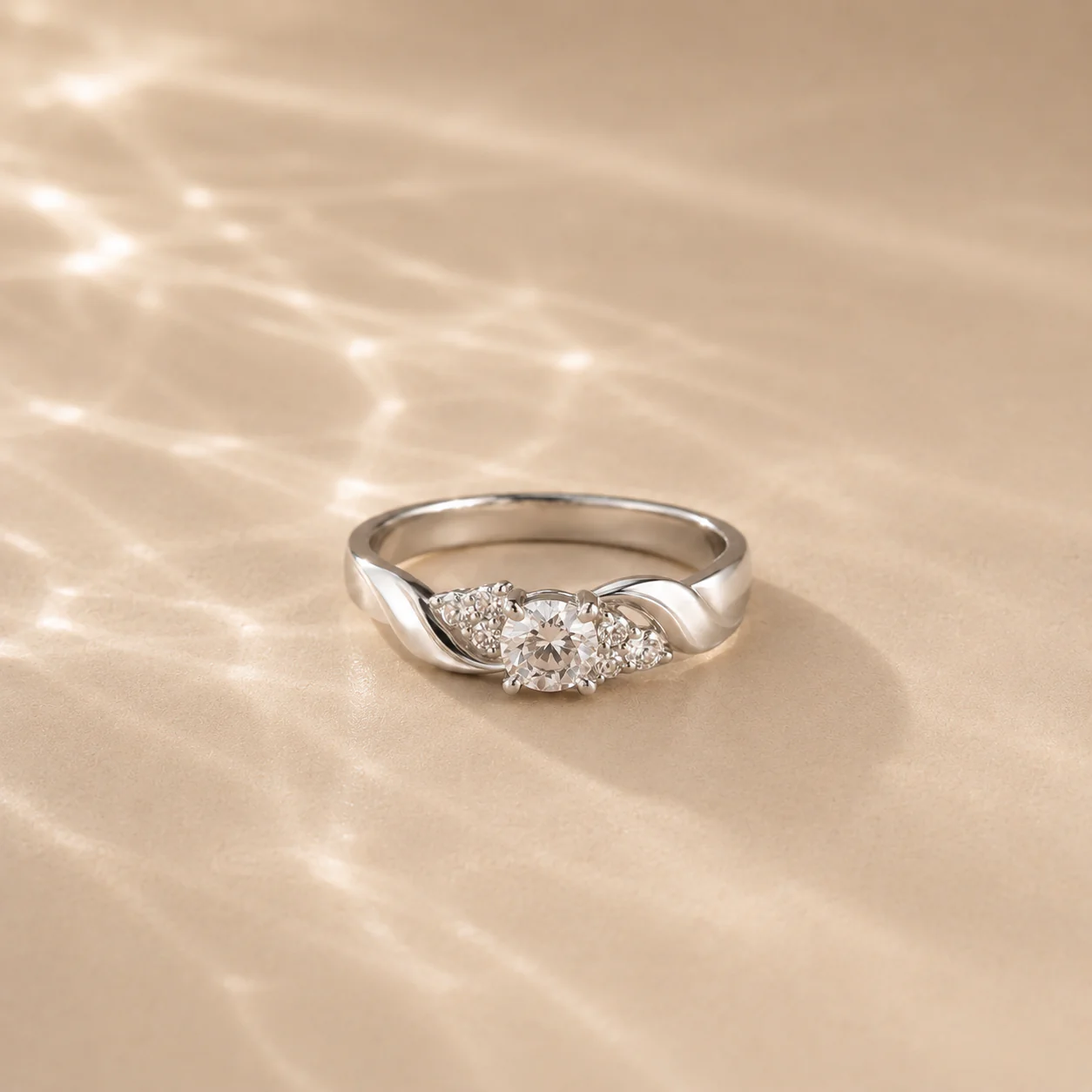 Twisted Radiance Solitaire Ring - Image 3