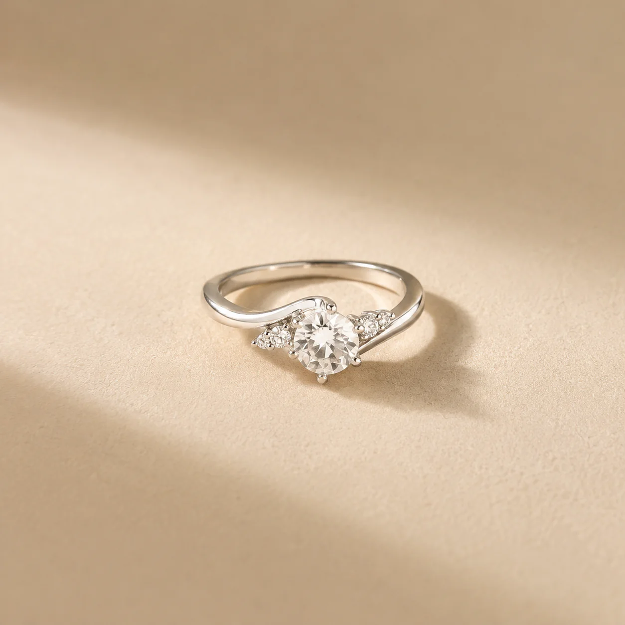 Twisted Solitaire Accent Ring - Image 2