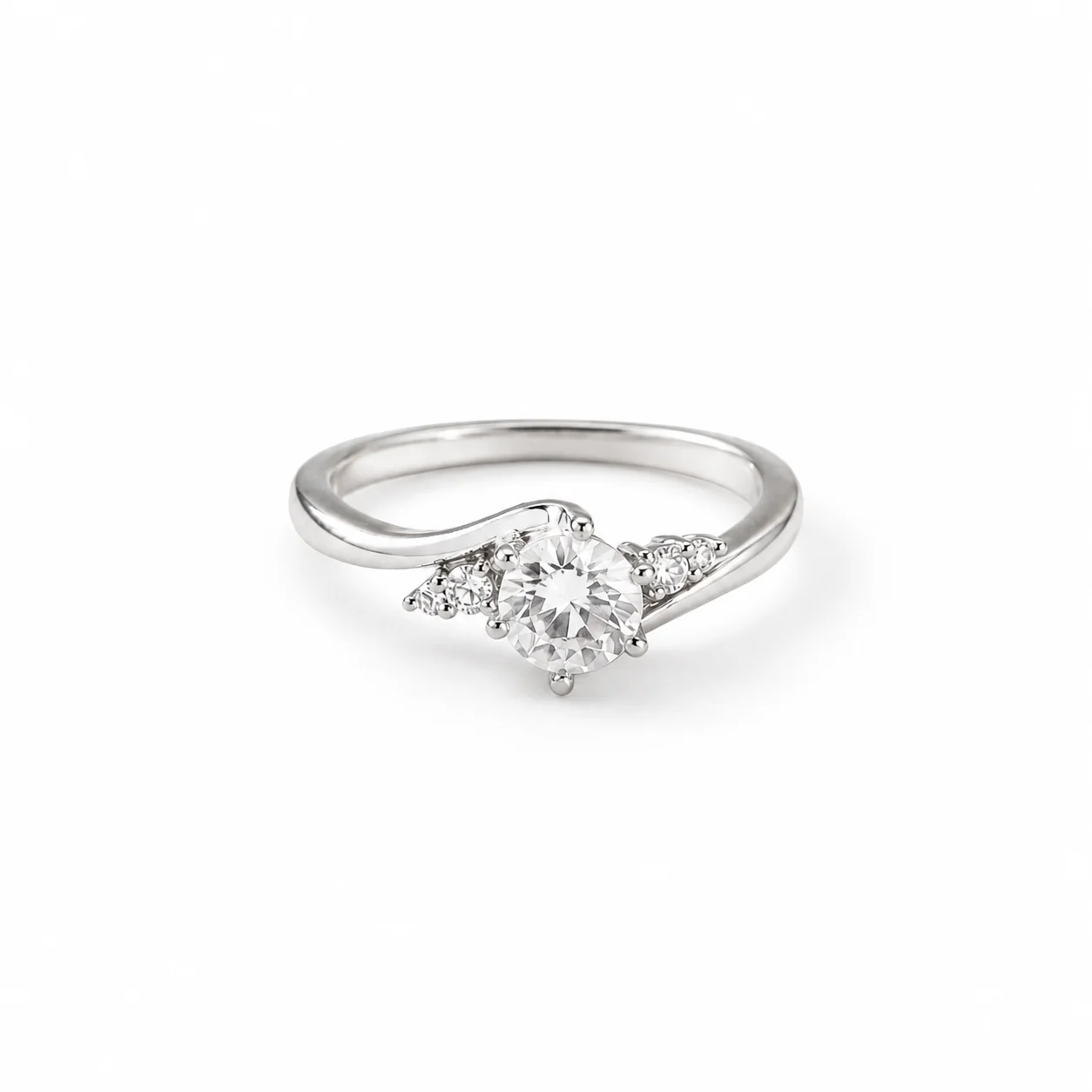 Twisted Solitaire Accent Ring - Image 3