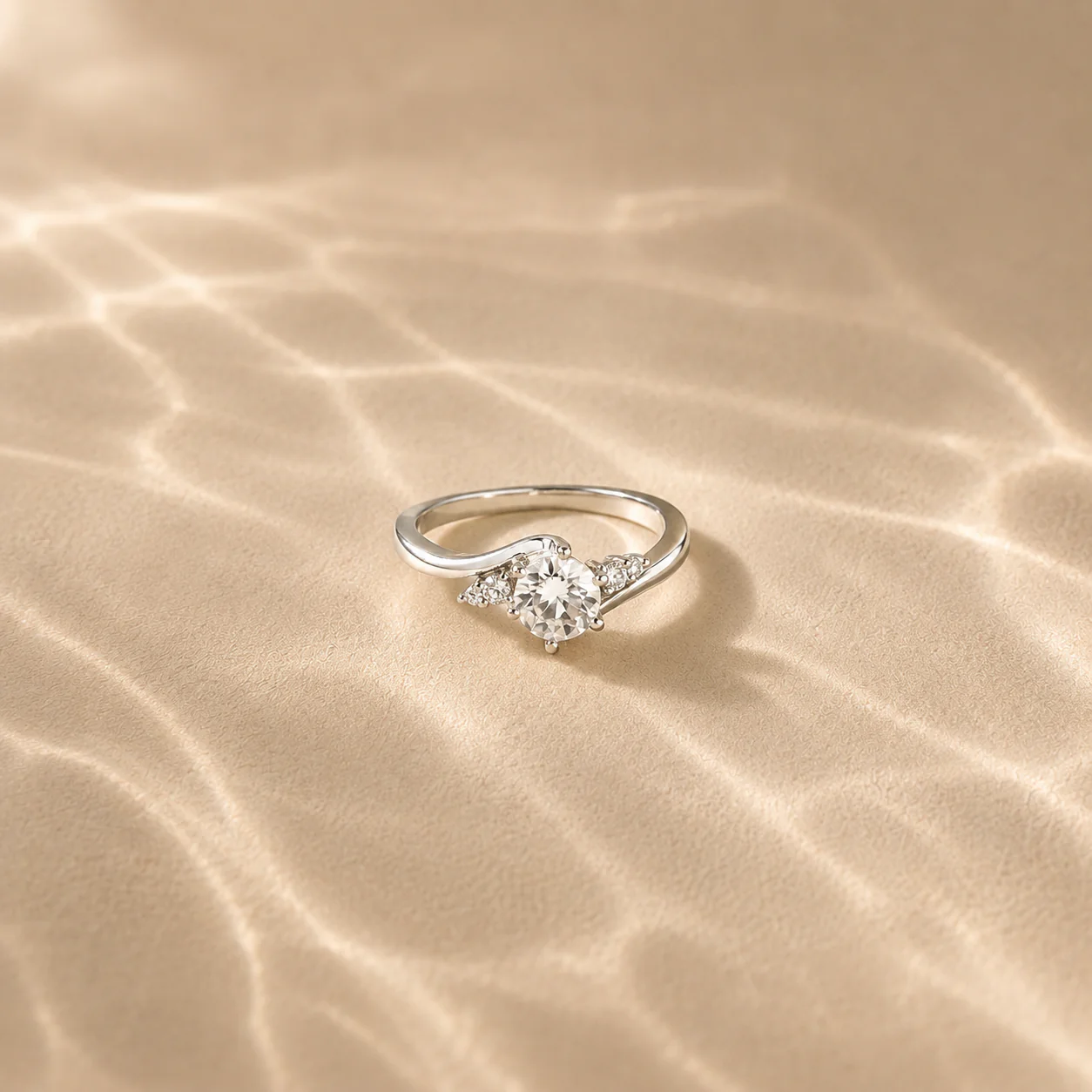 Twisted Solitaire Accent Ring - Image 4