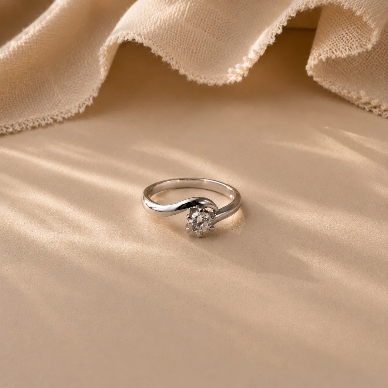 Twisted Solitaire Ring