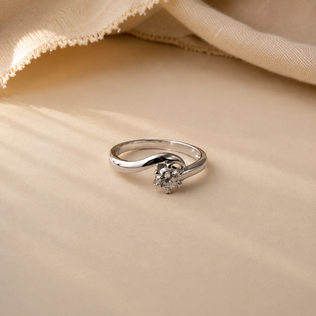 Twisted Solitaire Ring - Image 2