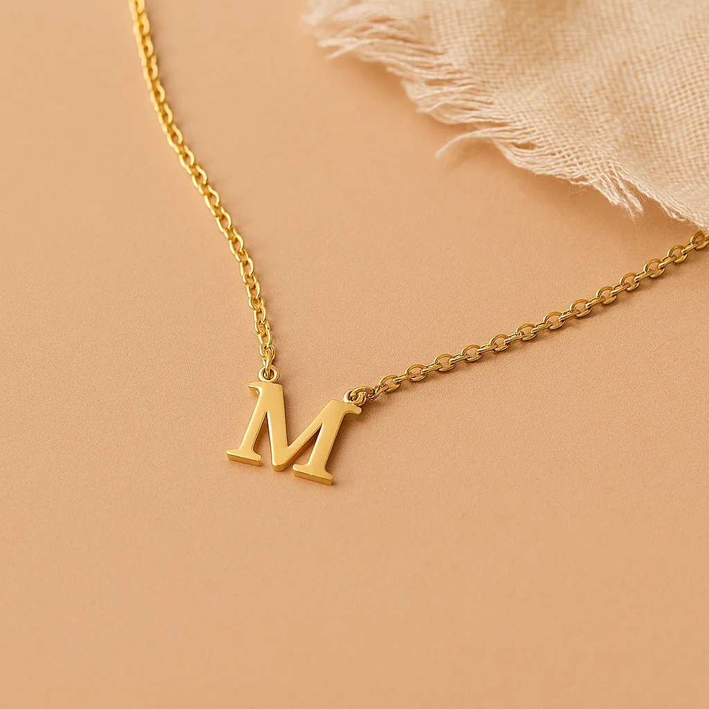 Uppercase Initial Necklace - Image 2