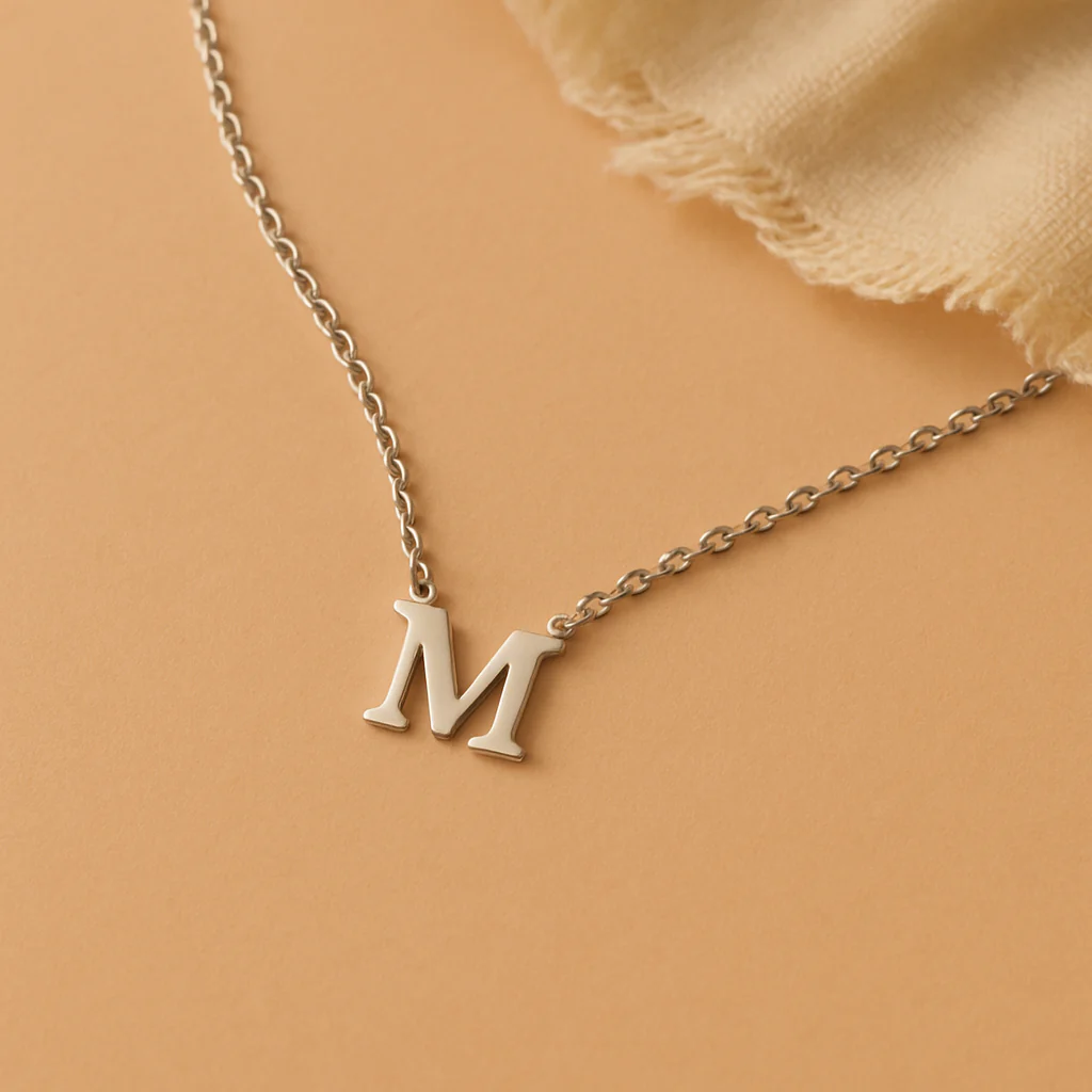 Uppercase Initial Necklace - Image 4