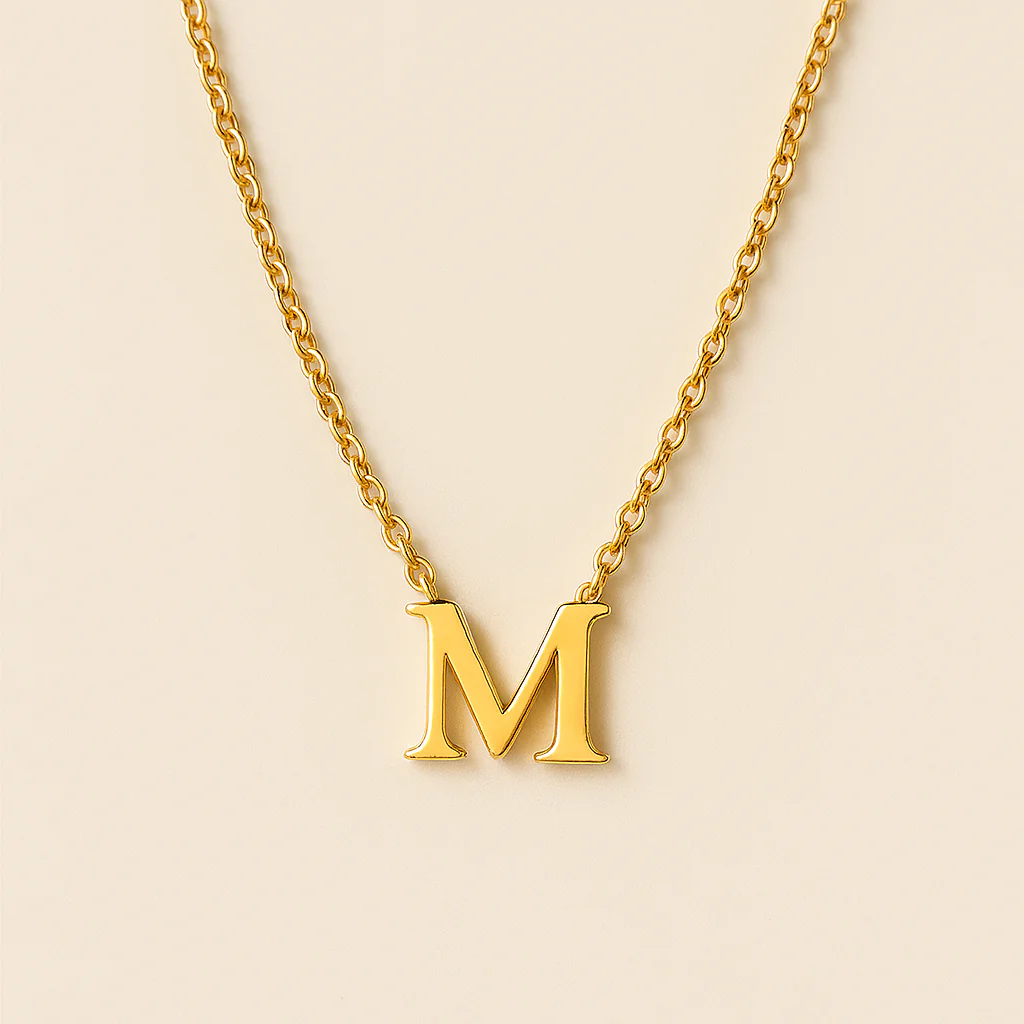 Uppercase Initial Necklace - Image 7