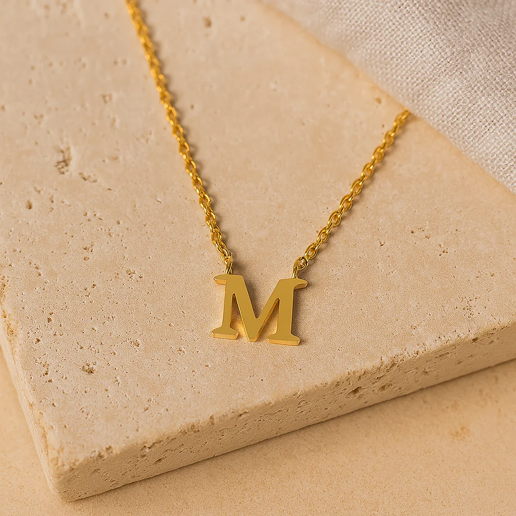 Uppercase Initial Necklace - Image 9