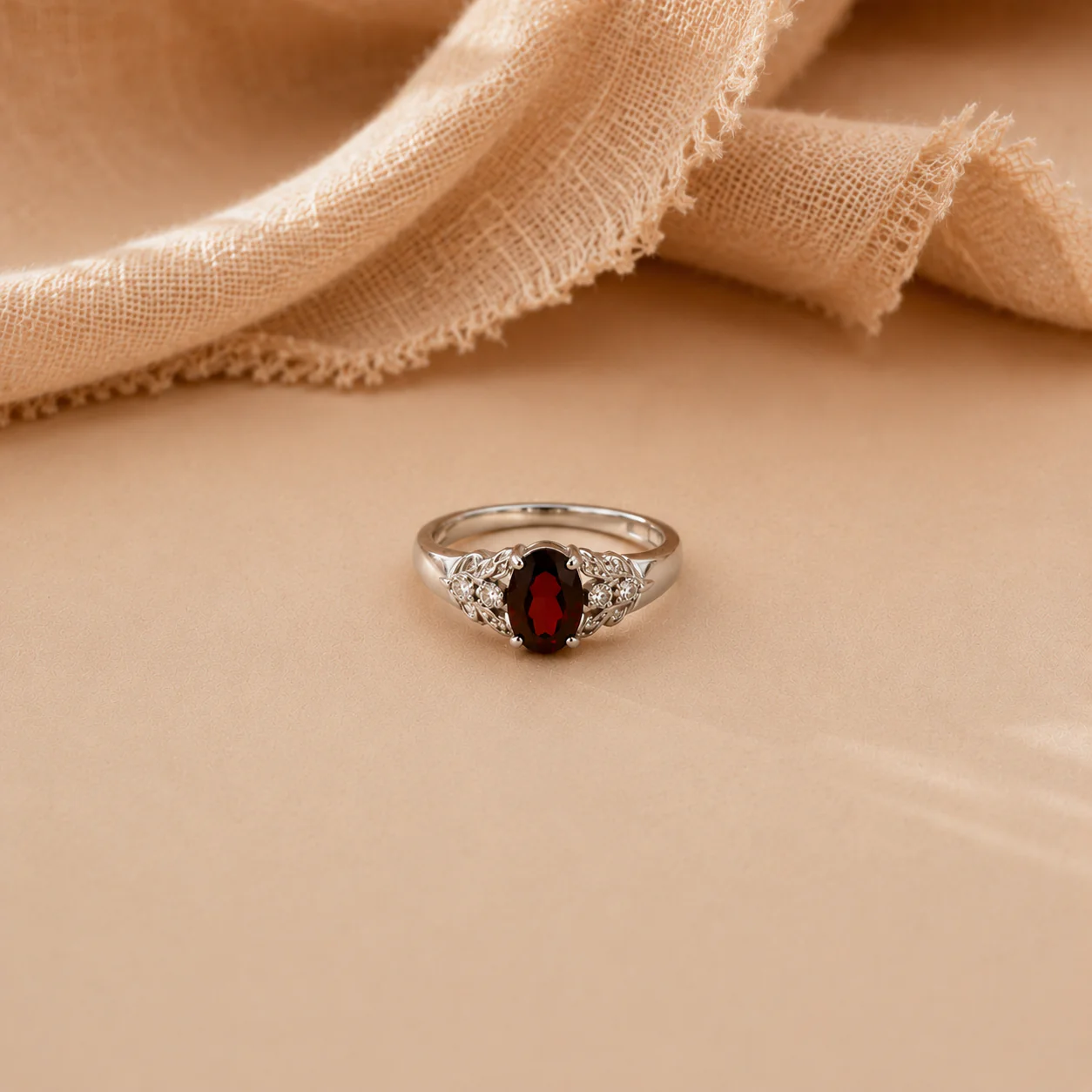 Vintage Garnet Filigree Ring