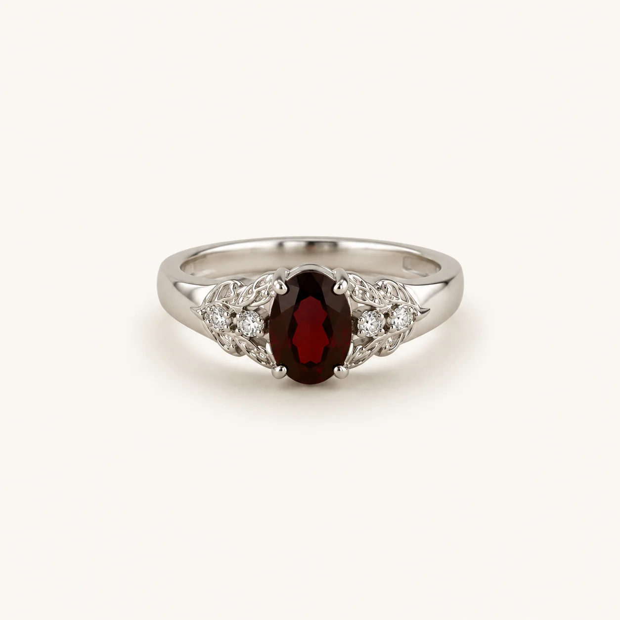Vintage Garnet Filigree Ring - Image 4