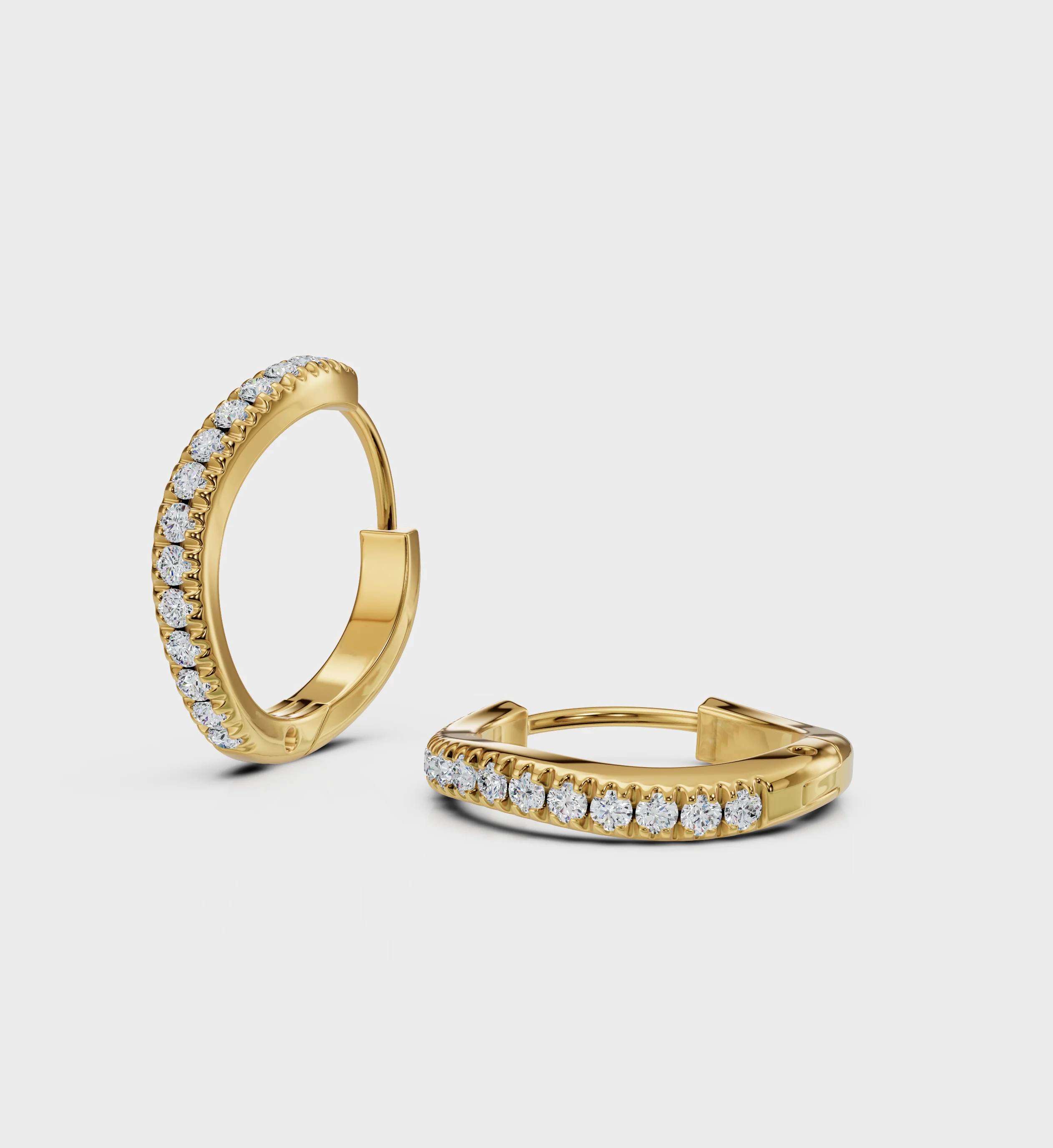 Wave Diamond Hoops - Image 10