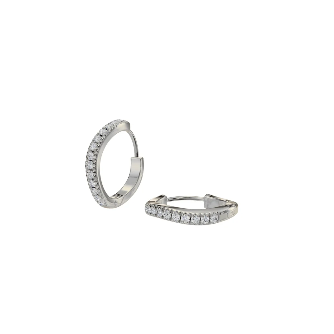 Wave Diamond Hoops - Image 11
