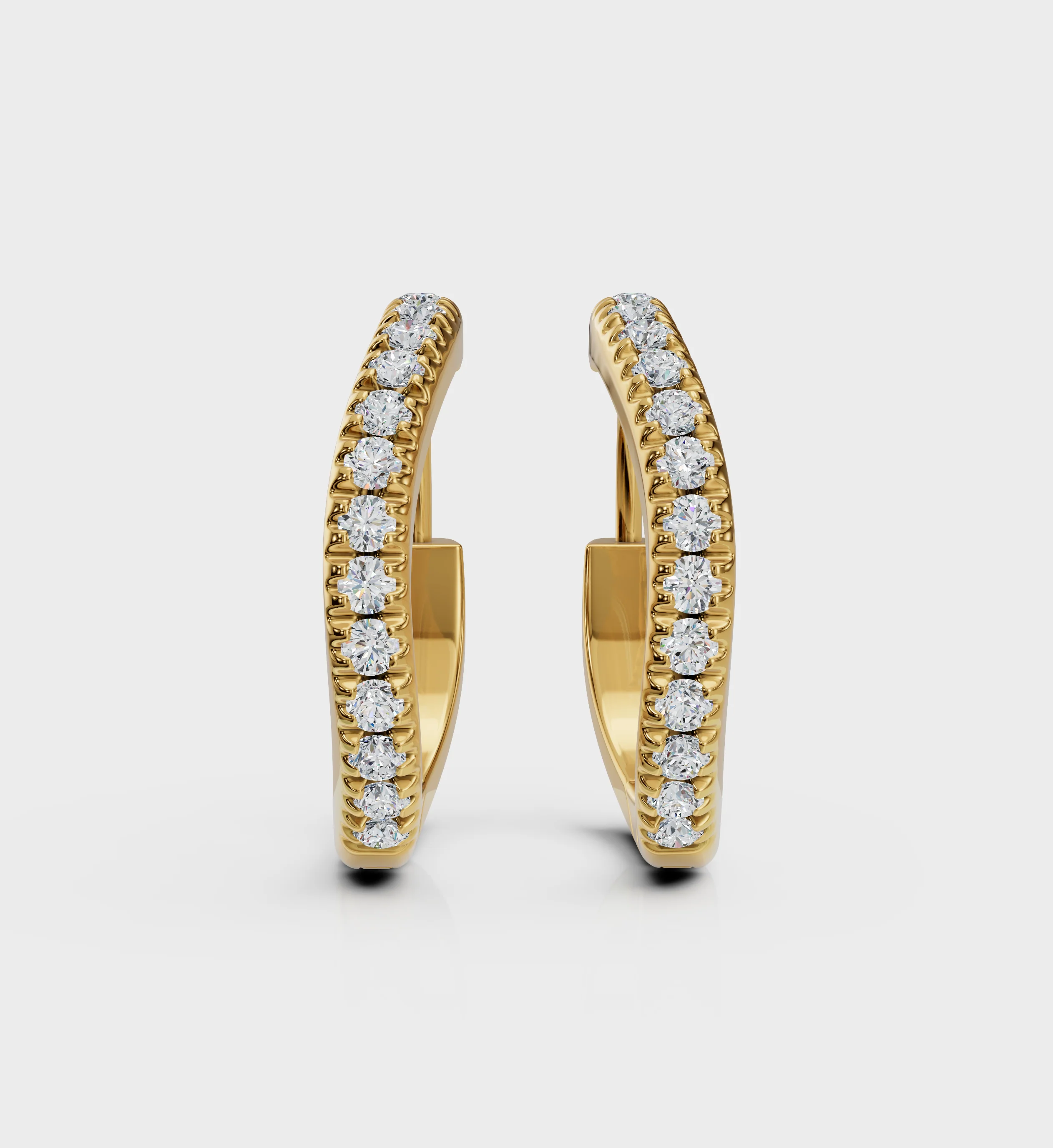 Wave Diamond Hoops - Image 12