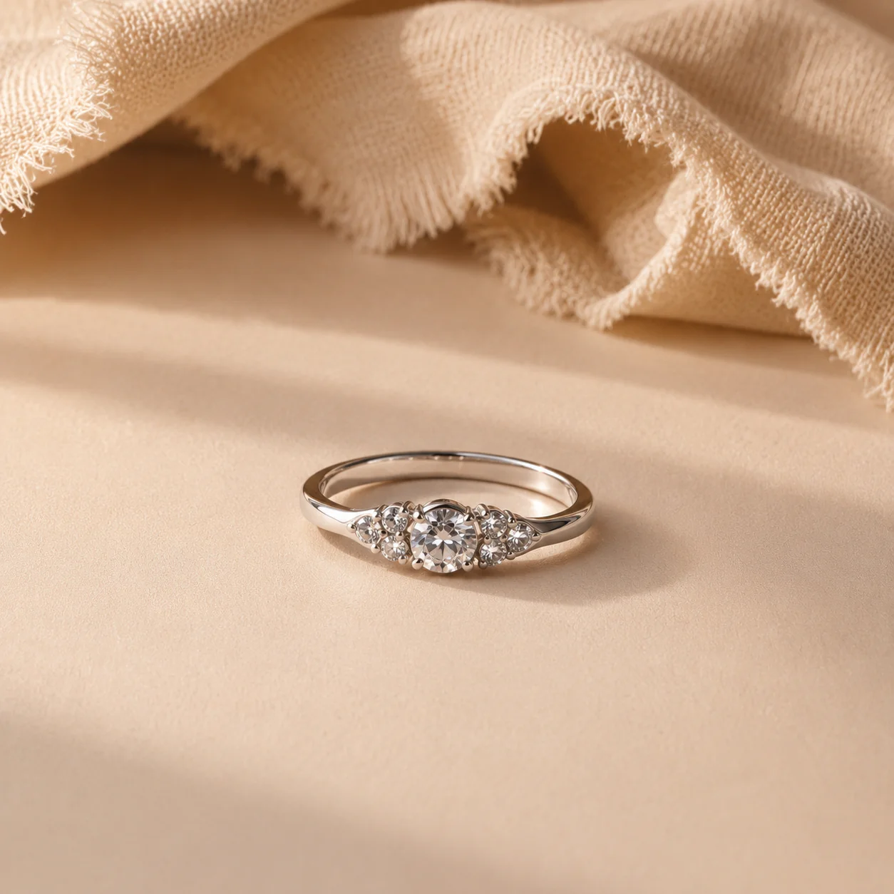 White CZ Cluster Ring - Image 2