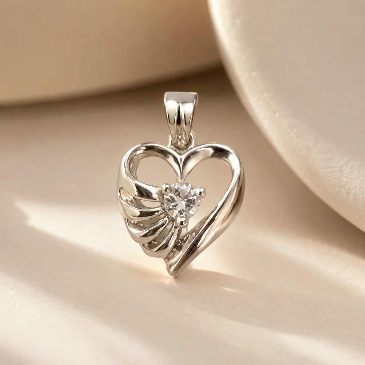 White CZ Drop Charm