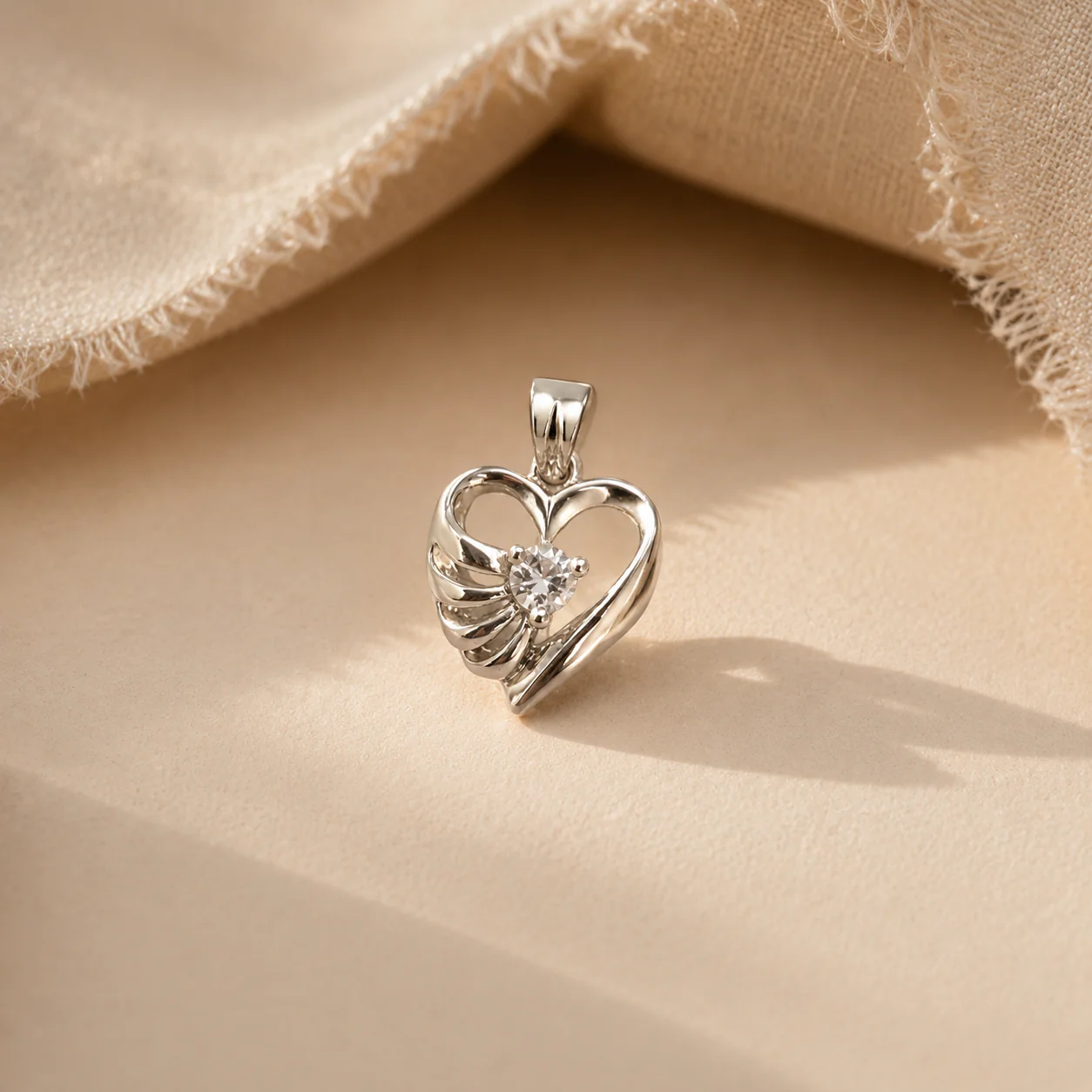 White CZ Drop Charm - Image 2