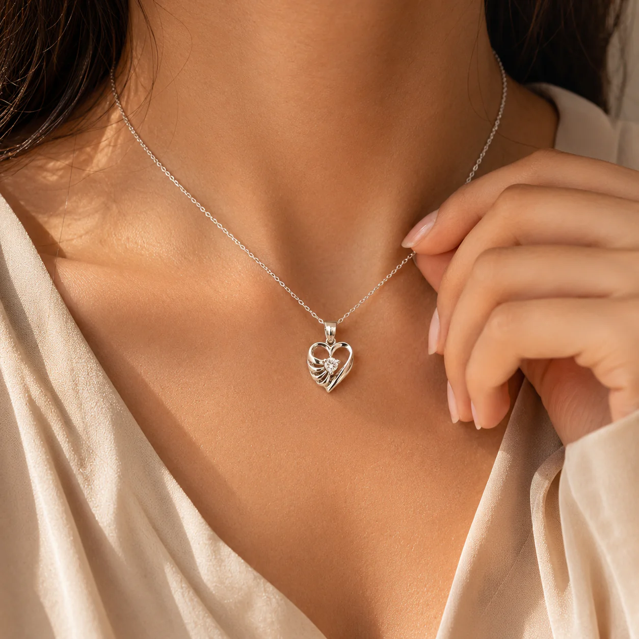 White CZ Drop Charm - Image 4