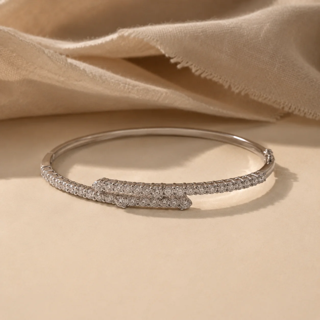 White Diamond Bangle