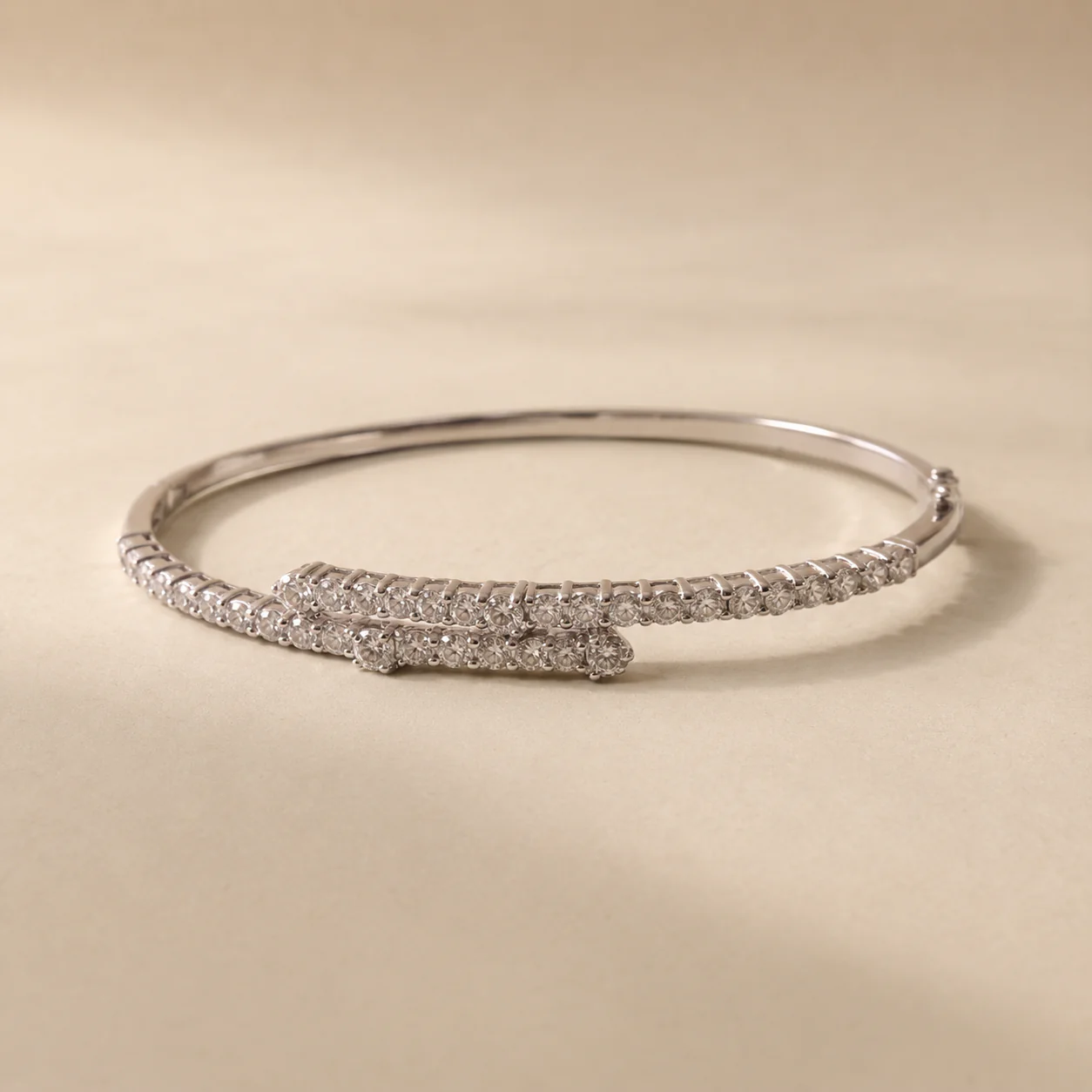 White Diamond Bangle - Image 2