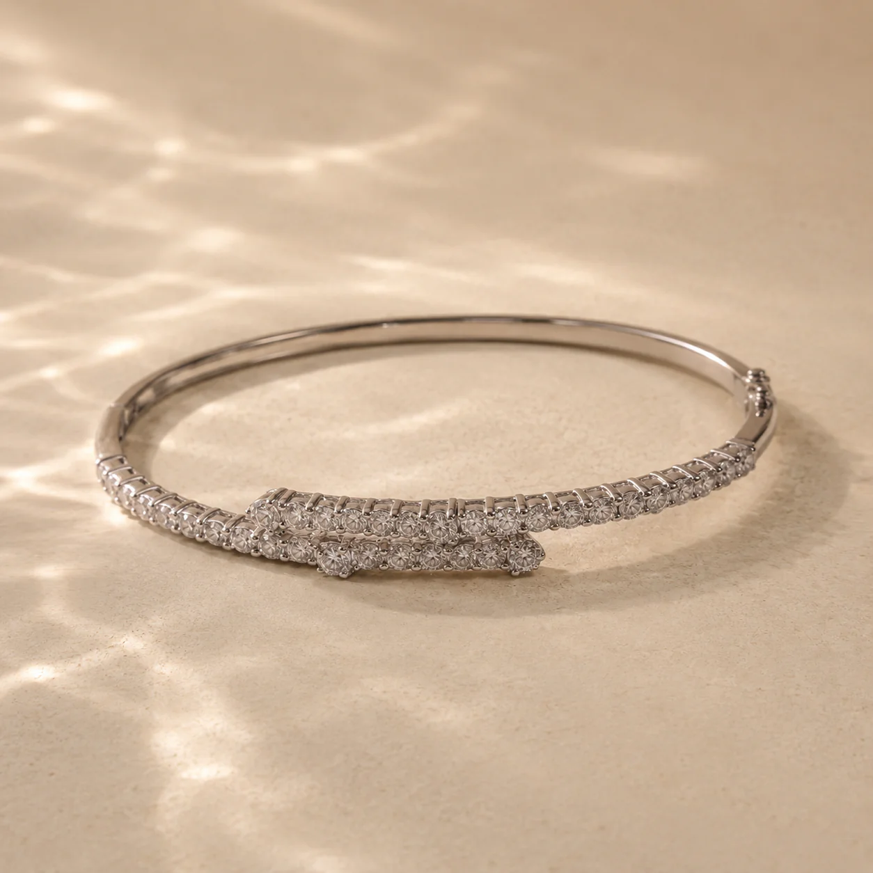 White Diamond Bangle - Image 3