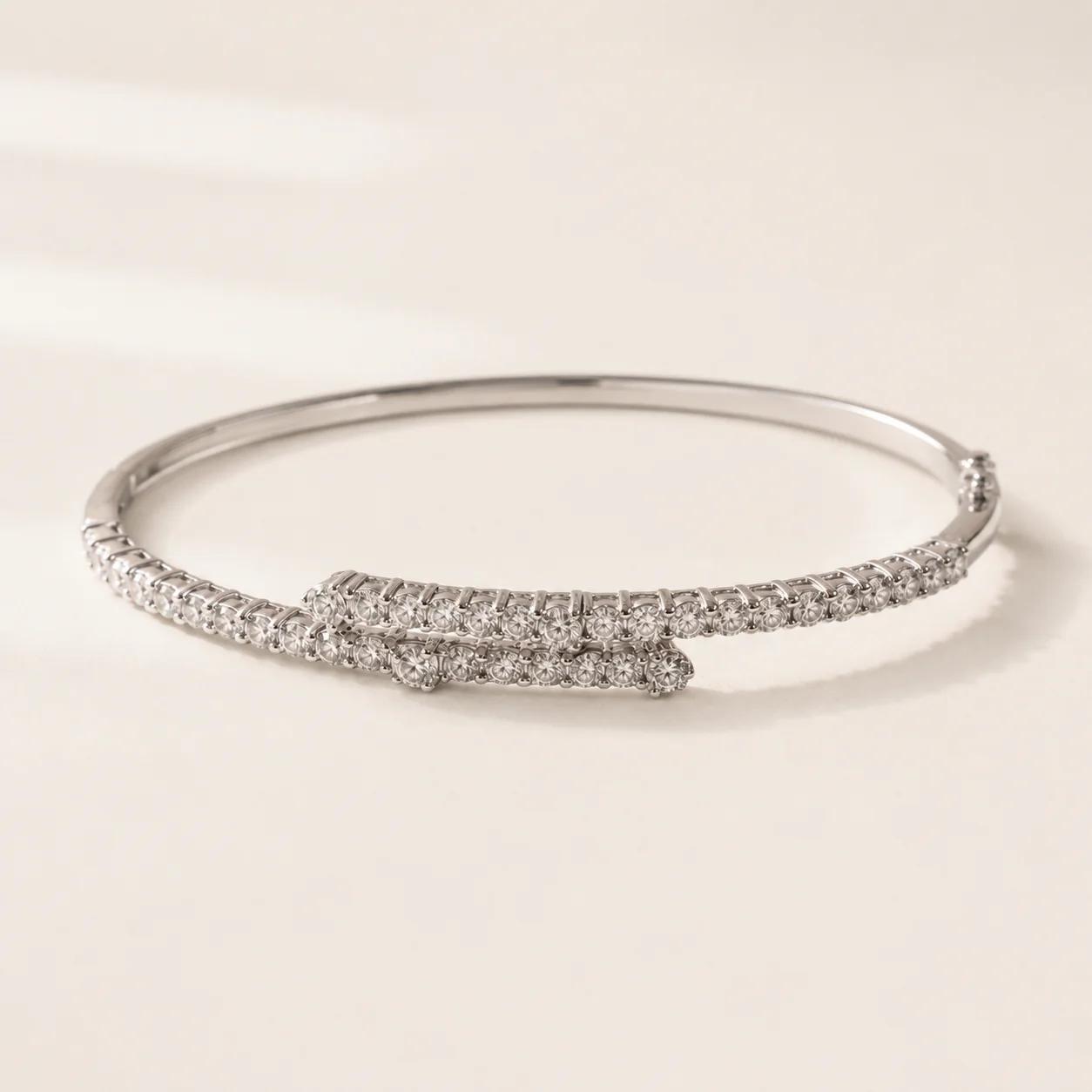 White Diamond Bangle - Image 4